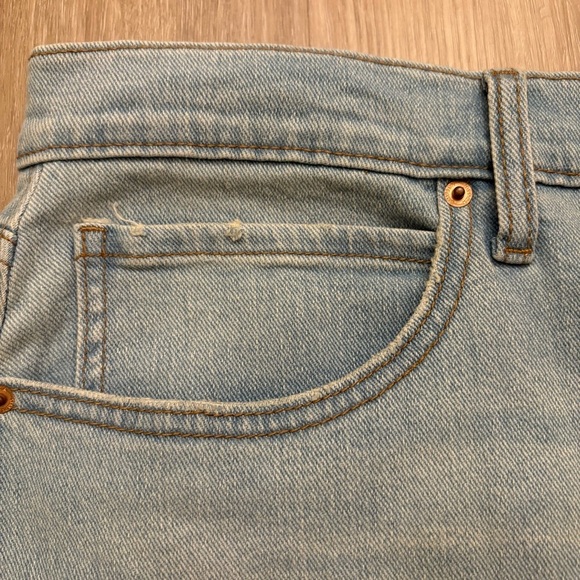 Jessica Simpson Light Blue Denim Midi Skirt with Raw Him Womens 18 Plus Size - Picture 6 of 14